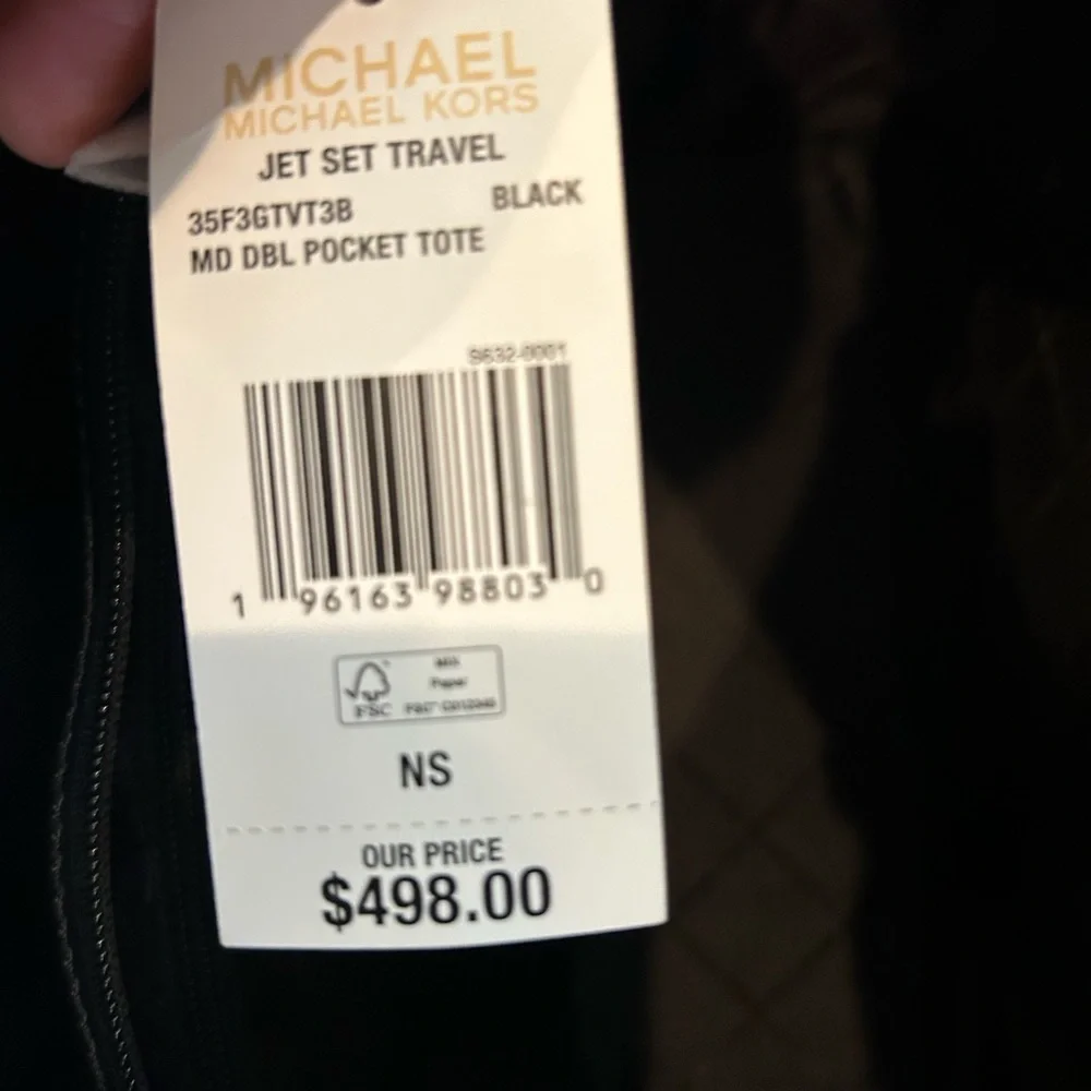 Michael Kors Black Monogram Laptop Bag